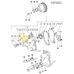 Χιτώνιο σωλήνα αντλίας νερού στενό-φαρδύ SDF   0.007.1118.0/10