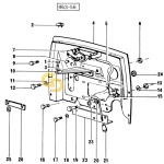 Κλειδαριά  καπό SDF old models  0.173.7269.3