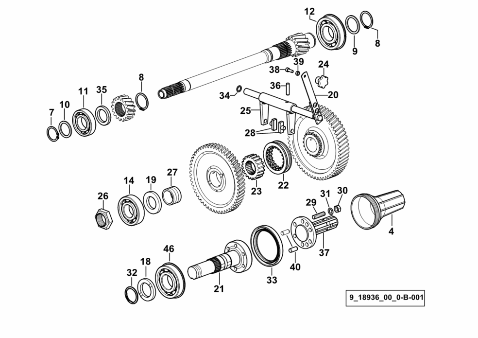 2.1520.043.0 Τσιμούχα άξονα P.T.O. διπλή SDF 2.1520.043.0 - Image 1