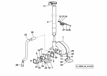 Βάση τούρμπο εξάτμισης SDF 0.008.8127.0