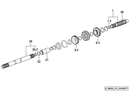 Γρανάζι πρωτεύων άξονα 5 ταχύτητες Z.37/34 SDF 0.009.9595.0/10