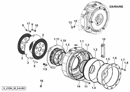Δακτύλιος πίσω φρένων SDF 0.015.2815.0/10