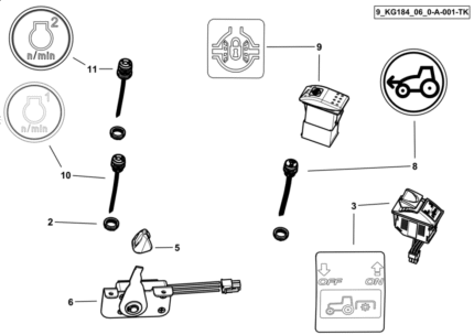 Διακόπτης κομπλάρισμα διαφορικού DT SDF New models 2.7659.414.0