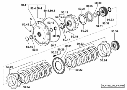 Ειδική ροδέλα πολυδίκσου συμπλέκτη ρεβέρσας SDF 2.4099.517.0