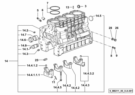 Ειδικός δακτύλιος στεγανοποίησης βάσης κυλίνδρων υδρόψυκτα SDF 2.1539.259.0