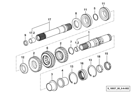 Κουζινέτο άξονα μπρίζντερεκ SDF 2.1555.214.0
