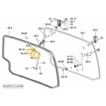 Κρύσταλλο καμπίνας πίσω ασφαλείας SDF 0.012.1438.0/30