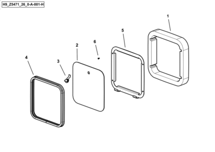 Λάστιχο εμπρός παμπρίζ ανοιγόμενο SDF 0.017.6198.0
