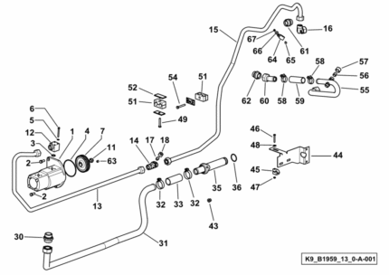 Λαστιχάκι άξονα μπρίζντερεκ SDF 2.1530.106.0