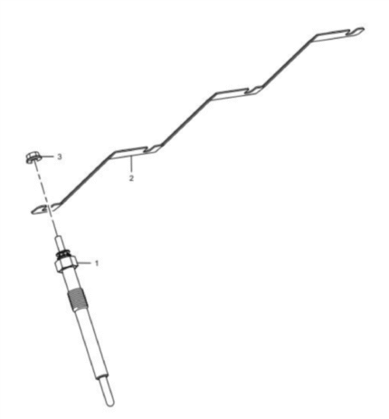 Παξιμάδι αντίστασης προθέρμανσης motore Perkins SDF 0.900.7701.1