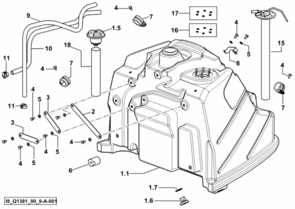 Τάπα ρεζερβουάρ πετρελαίου SDF 0.015.6015.0